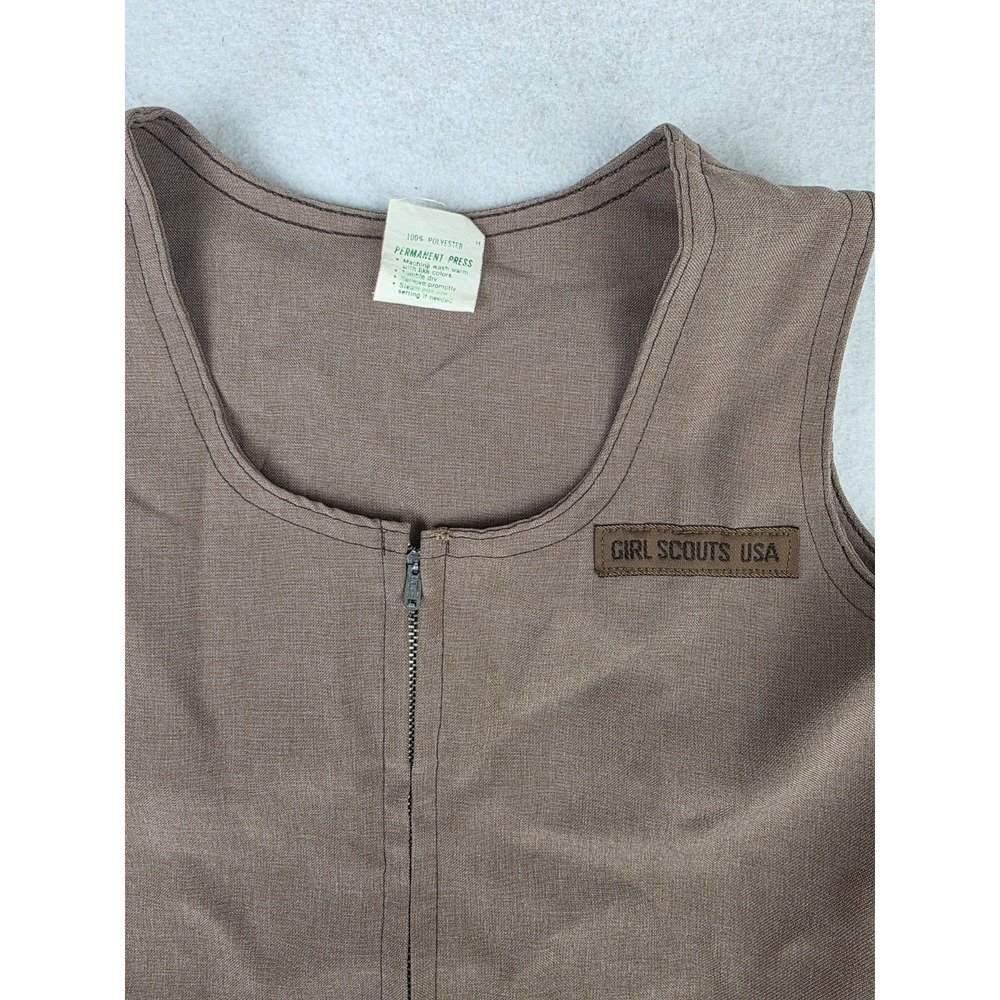 Vintage Girl Scouts Uniform Brownie Jumper Dress Size 8‎ USA Made I-200 Style - Picture 2 of 8